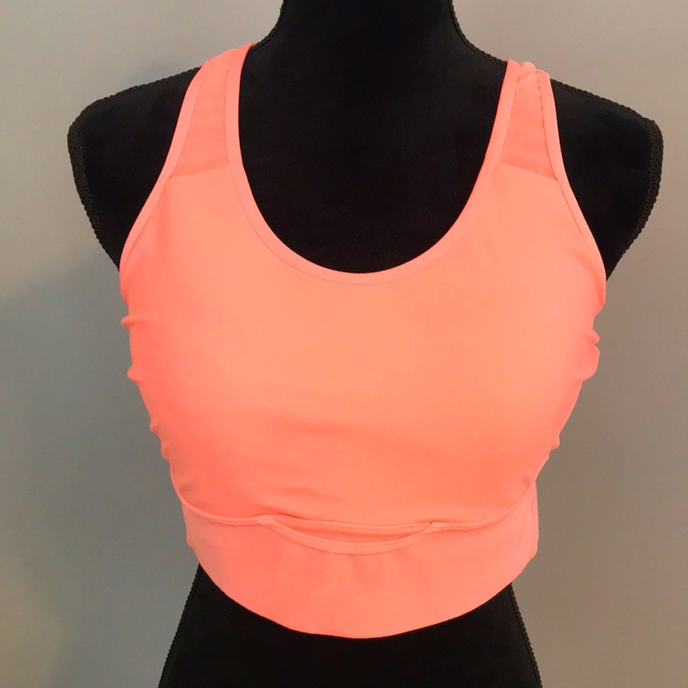 Under Armour peach / light coral racer back bra top. THE MOST Comfortable